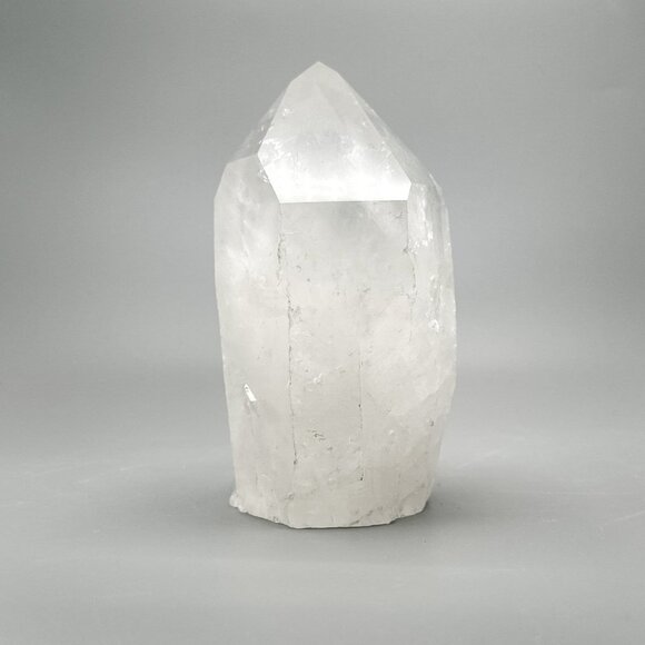 6" Clear Quartz Crystal Polished Point – Elevate Your Space with Positive Energy - Picture 6 of 9
